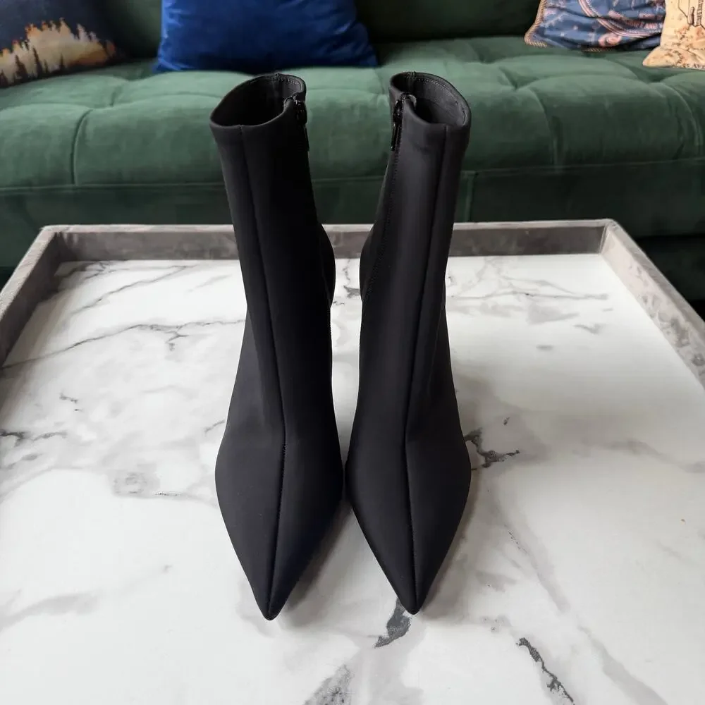 Jeffrey Campbell Nixie Black Neoprene Booties Size 8